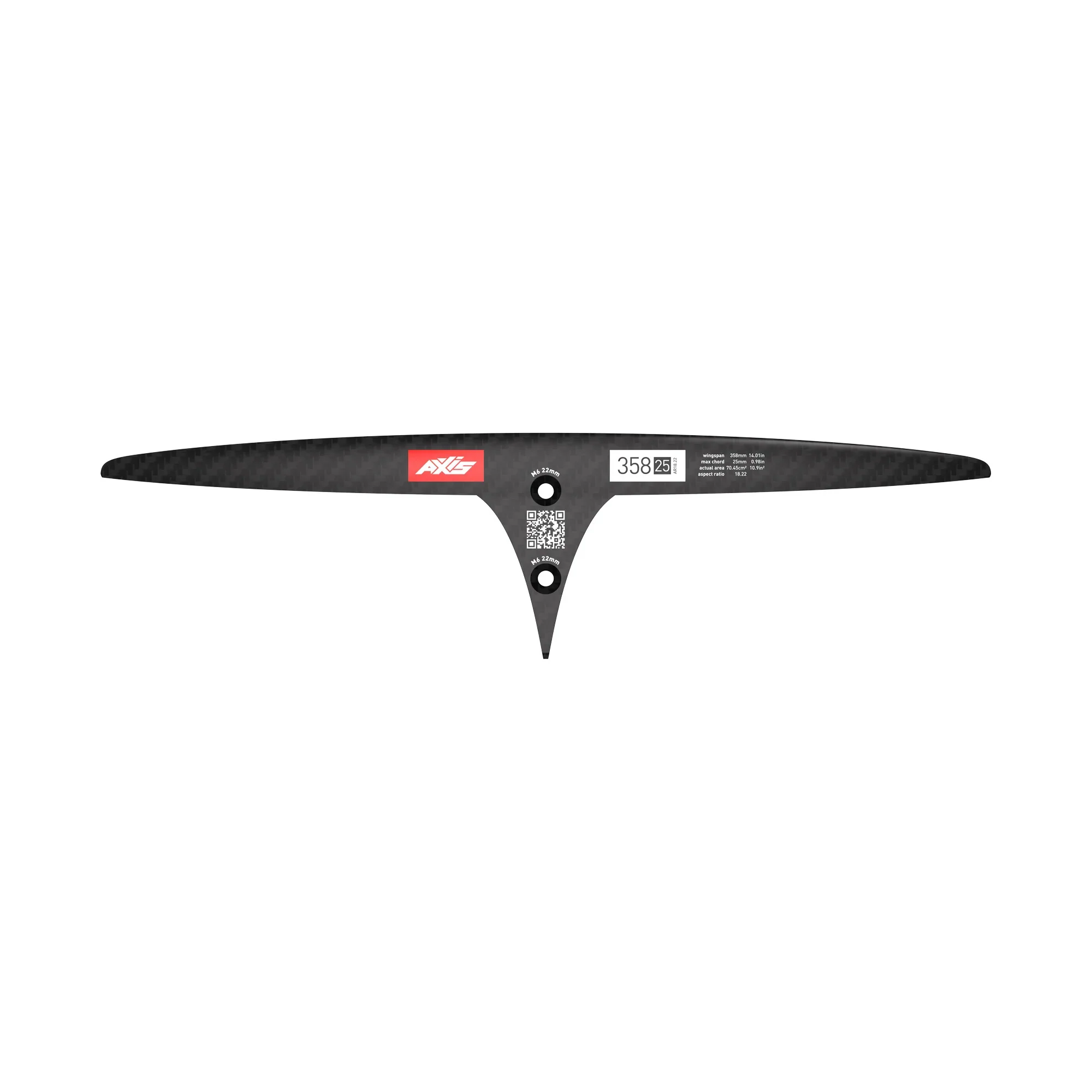 AXIS SKINNY - 358-25 Carbon Rear Hydrofoil Wing - Image 3