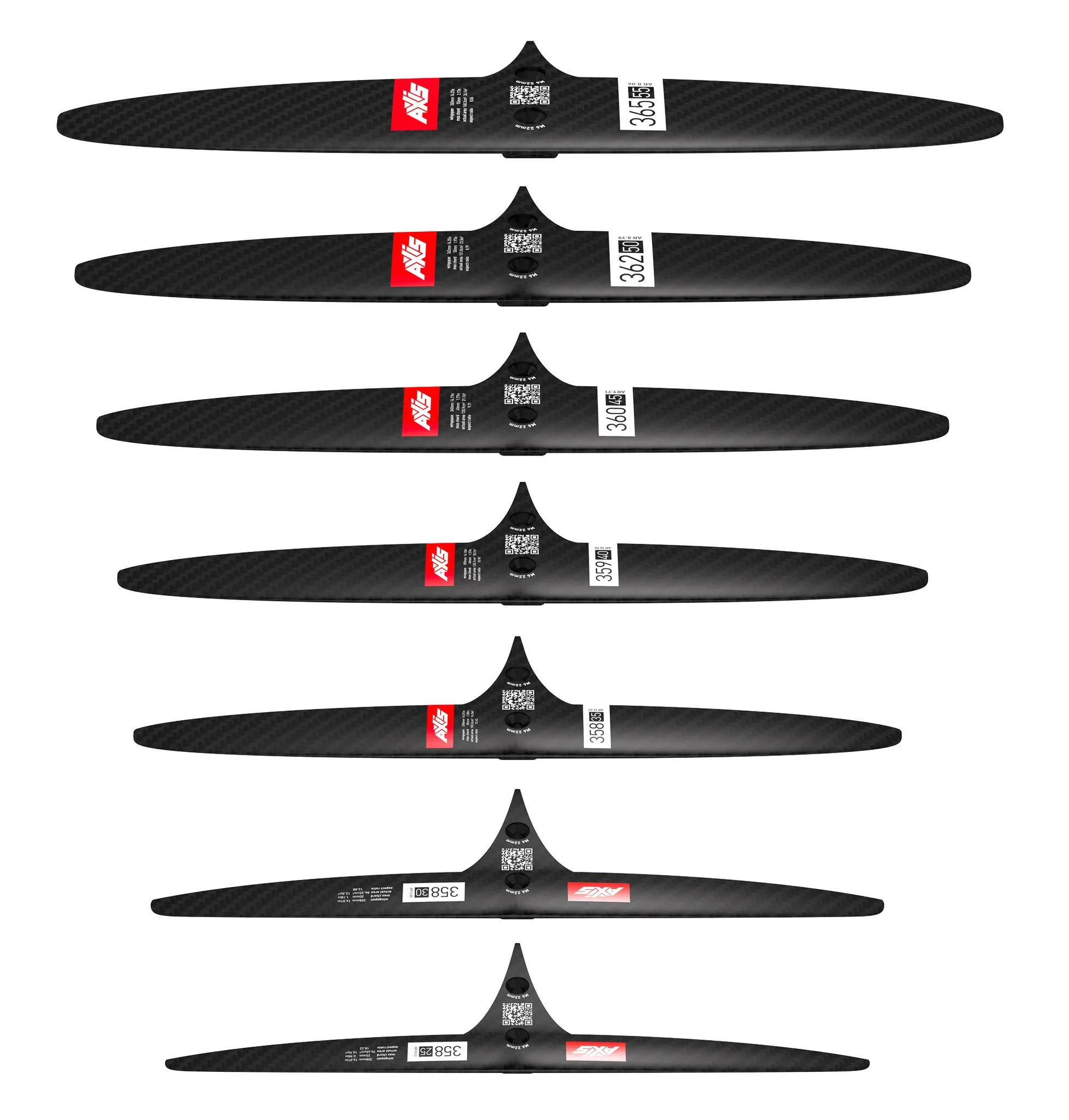 AXIS SKINNY - 358-25 Carbon Rear Hydrofoil Wing - Image 5